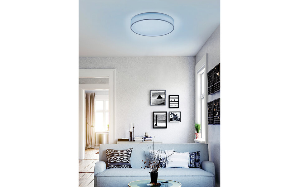HLW LED LED Ceiling Light WiZ - Smart LED - Trion Ditro - 45W - Adjustable Color - Dimmable - Remote Control - Round - Matte White - Aluminum HLW LED LED Ceiling Light WiZ - Smart LED - Trion Ditro - 45W - Adjustable Color - Dimmable - Remote Control - Round - Matte White - Aluminum