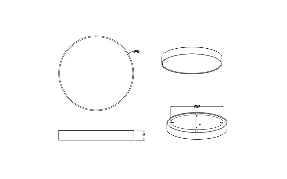HLW LED LED Ceiling Light WiZ - Smart LED - Trion Ditro - 45W - Adjustable Color - Dimmable - Remote Control - Round - Matte White - Aluminum HLW LED LED Ceiling Light WiZ - Smart LED - Trion Ditro - 45W - Adjustable Color - Dimmable - Remote Control - Round - Matte White - Aluminum
