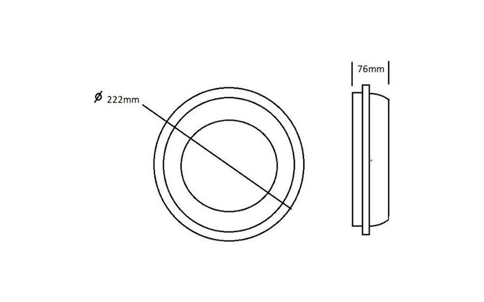 HLW LED LED Plafondlamp - Badkamerlamp - Artony - 20W - Natuurlijk Wit 4200K - Waterdicht IP65 - Opbouw - Rond - Wit
