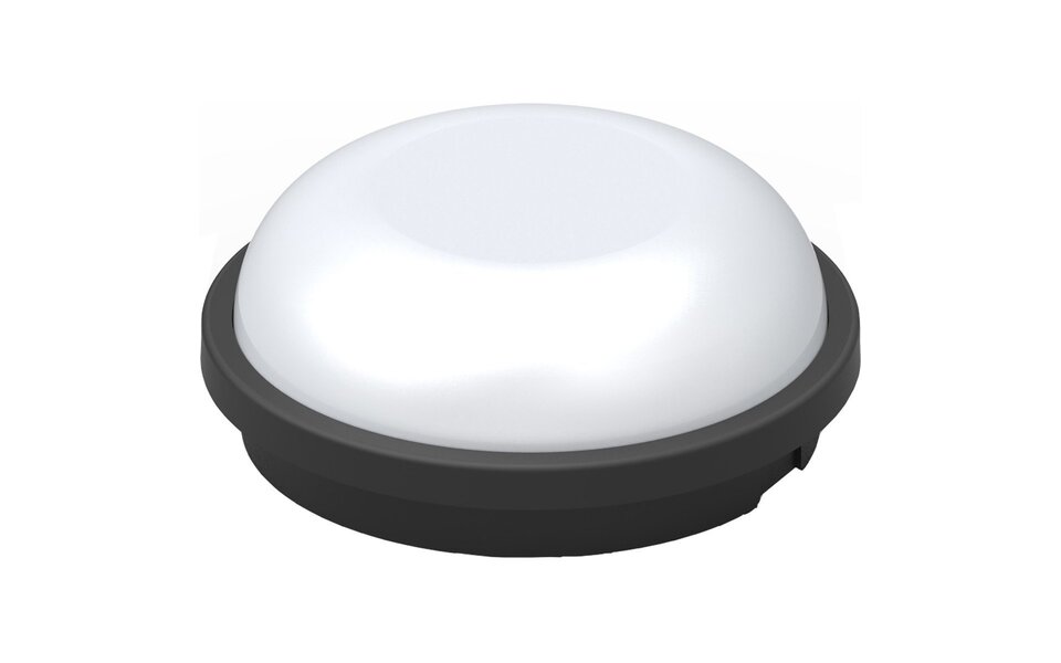 HLW LED LED Plafondlamp - Badkamerlamp - Artony - 20W - Natuurlijk Wit 4200K - Waterdicht IP65 - Opbouw - Rond - Zwart