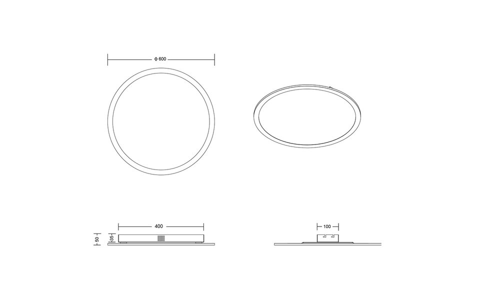 HLW LED LED Ceiling Light WiZ - Smart LED - Trion Givon - 36W - Adjustable Color - Dimmable - Remote Control - Round - Matte Nickel - Aluminum