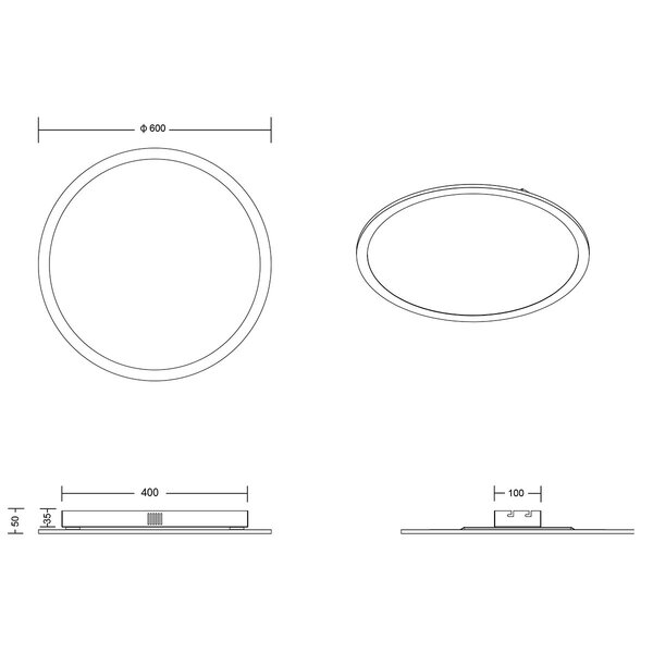 HLW LED LED Plafondlamp WiZ - Smart LED - Trion Givon - 36W - Aanpasbare Kleur - Dimbaar - Afstandsbediening - Rond - Mat Nikkel - Aluminium