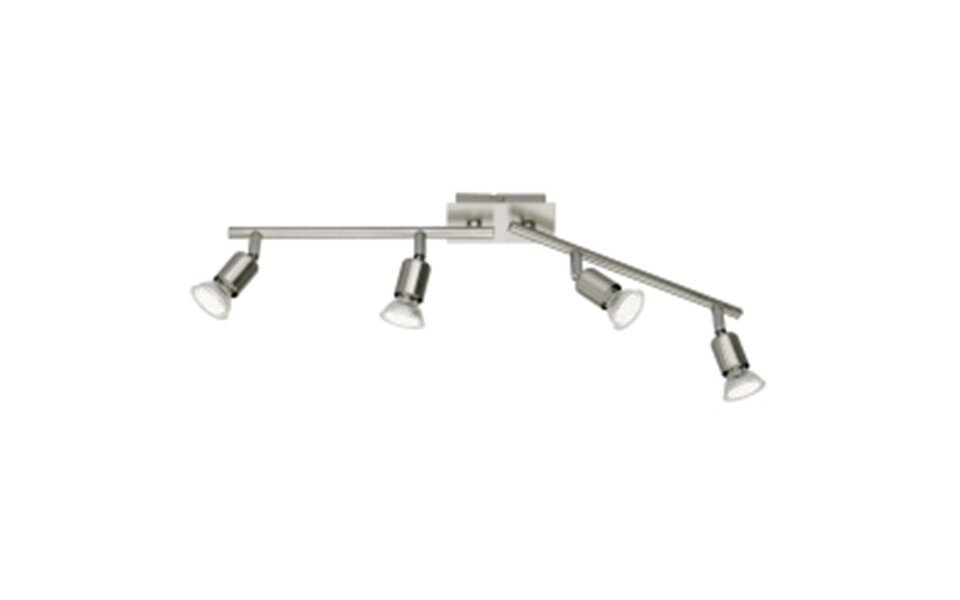 HLW LED LED Plafondspot - Trion Nimo - GU10 Fitting - 12W - Warm Wit 3000K - 4-lichts - Rechthoek - Mat Nikkel - Aluminium HLW LED LED Plafondspot - Trion Nimo - GU10 Fitting - 12W - Warm Wit 3000K - 4-lichts - Rechthoek - Mat Nikkel - Aluminium