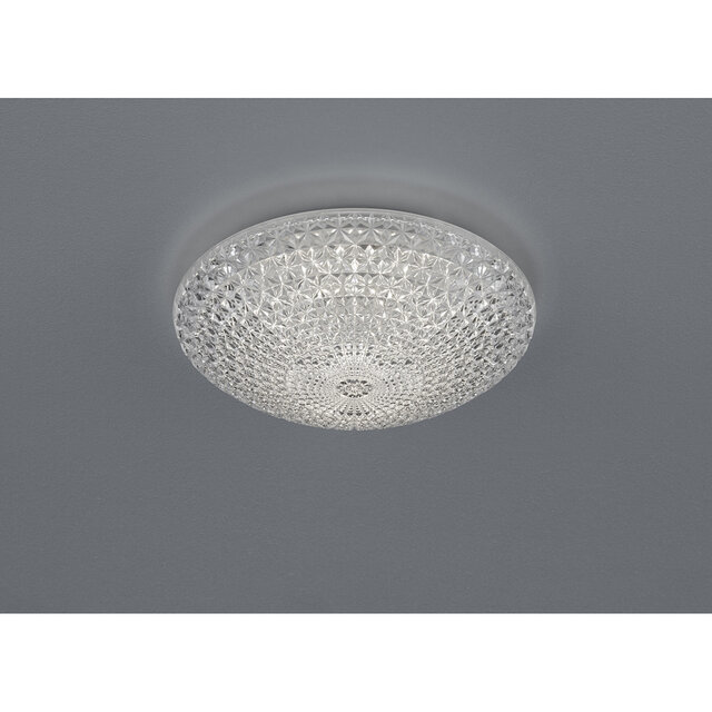 HLW LED LED Ceiling Light - Ceiling Lighting - Trion Komino - 12W - Warm White 3000K - Round - Matte White - Aluminum