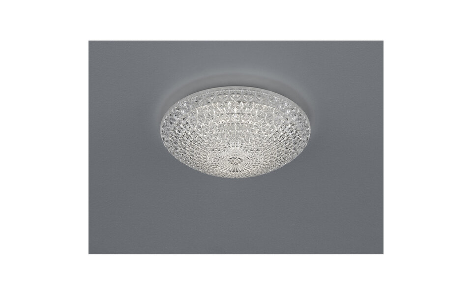 HLW LED LED Ceiling Light - Ceiling Lighting - Trion Komino - 12W - Warm White 3000K - Round - Matte White - Aluminum