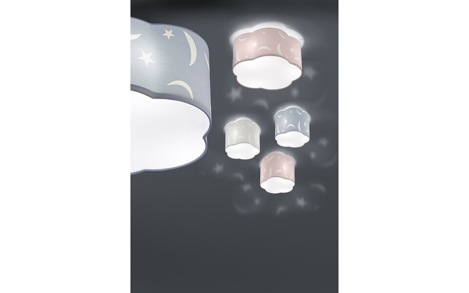 HLW LED LED Plafondlamp - Plafondverlichting - Trion Monimo - E27 Fitting - 3-lichts - Rond - Mat Blauw - Aluminium