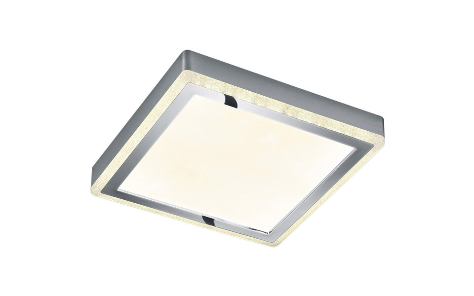 HLW LED LED Plafondlamp - Plafondverlichting - Trion Slodan - 20W - Aanpasbare Kleur - Afstandsbediening - Dimbaar - Vierkant - Mat Wit - Kunststof