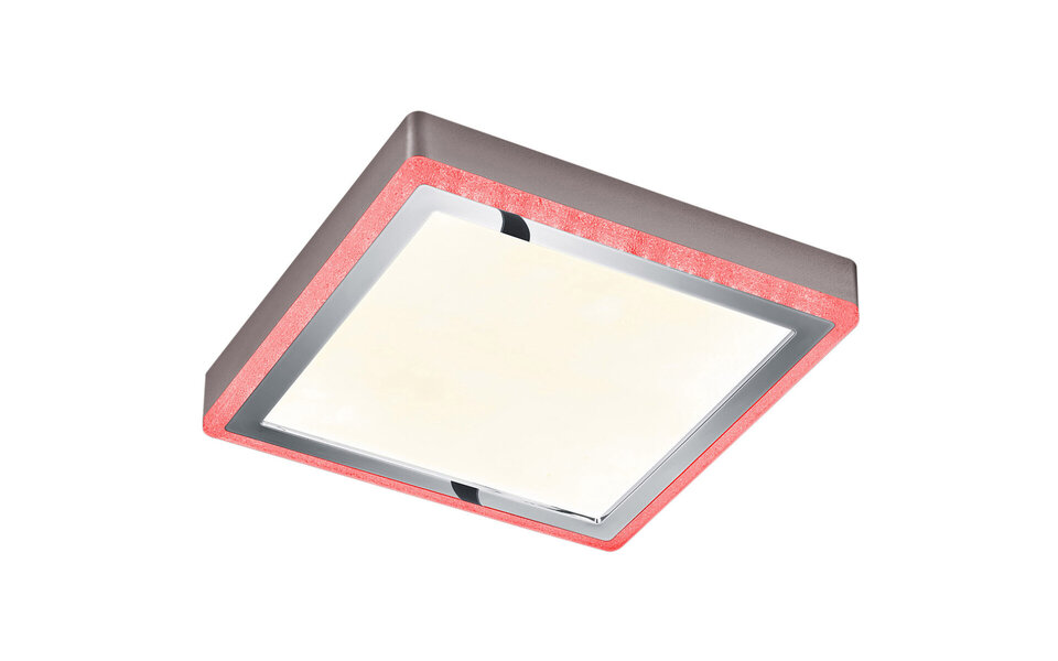 HLW LED LED Ceiling Light - Ceiling Lighting - Trion Slodan - 20W - Adjustable Color - Remote Control - Dimmable - Square - Matte White - Plastic