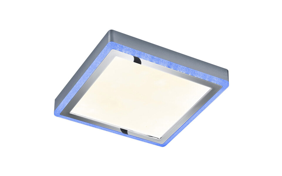 HLW LED LED Ceiling Light - Ceiling Lighting - Trion Slodan - 20W - Adjustable Color - Remote Control - Dimmable - Square - Matte White - Plastic