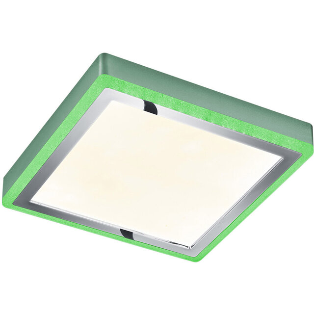 HLW LED LED Ceiling Light - Ceiling Lighting - Trion Slodan - 20W - Adjustable Color - Remote Control - Dimmable - Square - Matte White - Plastic