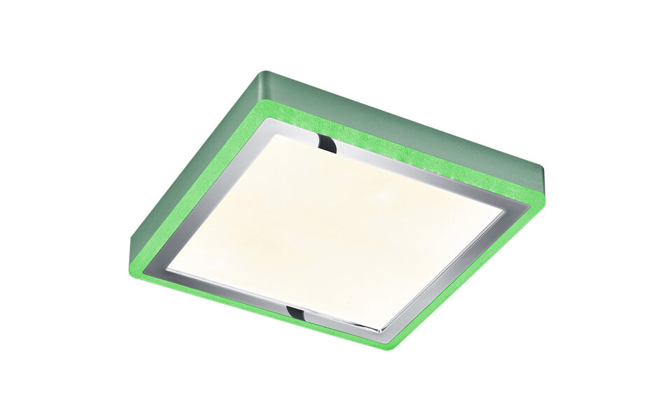 HLW LED LED Plafondlamp - Plafondverlichting - Trion Slodan - 20W - Aanpasbare Kleur - Afstandsbediening - Dimbaar - Vierkant - Mat Wit - Kunststof