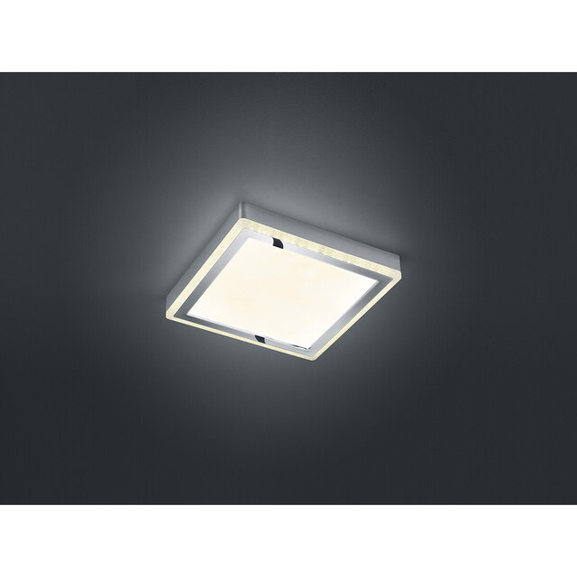 HLW LED LED Ceiling Light - Ceiling Lighting - Trion Slodan - 20W - Adjustable Color - Remote Control - Dimmable - Square - Matte White - Plastic