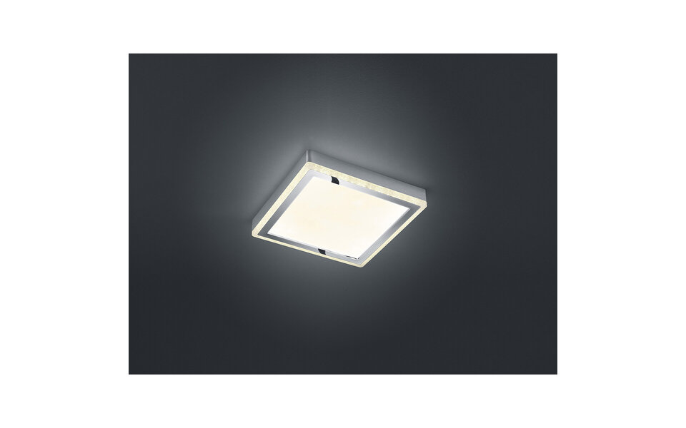 HLW LED LED Plafondlamp - Plafondverlichting - Trion Slodan - 20W - Aanpasbare Kleur - Afstandsbediening - Dimbaar - Vierkant - Mat Wit - Kunststof
