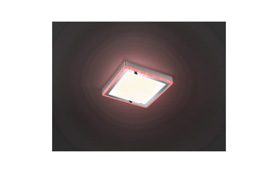 HLW LED LED Ceiling Light - Ceiling Lighting - Trion Slodan - 20W - Adjustable Color - Remote Control - Dimmable - Square - Matte White - Plastic