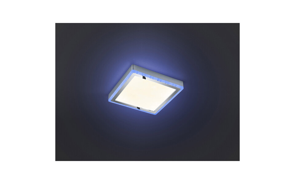HLW LED LED Plafondlamp - Plafondverlichting - Trion Slodan - 20W - Aanpasbare Kleur - Afstandsbediening - Dimbaar - Vierkant - Mat Wit - Kunststof