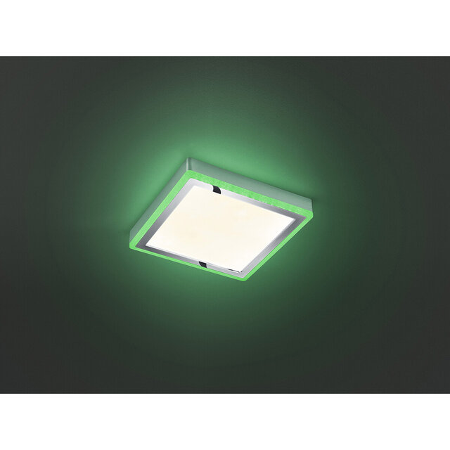 HLW LED LED Plafondlamp - Plafondverlichting - Trion Slodan - 20W - Aanpasbare Kleur - Afstandsbediening - Dimbaar - Vierkant - Mat Wit - Kunststof