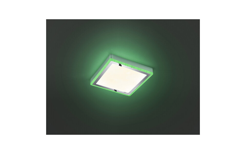HLW LED LED Plafondlamp - Plafondverlichting - Trion Slodan - 20W - Aanpasbare Kleur - Afstandsbediening - Dimbaar - Vierkant - Mat Wit - Kunststof