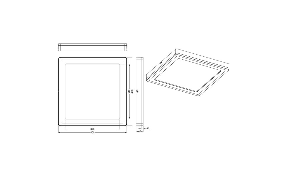 HLW LED LED Plafondlamp - Plafondverlichting - Trion Slodan - 20W - Aanpasbare Kleur - Afstandsbediening - Dimbaar - Vierkant - Mat Wit - Kunststof