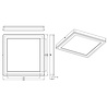 HLW LED LED Ceiling Light - Ceiling Lighting - Trion Slodan - 20W - Adjustable Color - Remote Control - Dimmable - Square - Matte White - Plastic