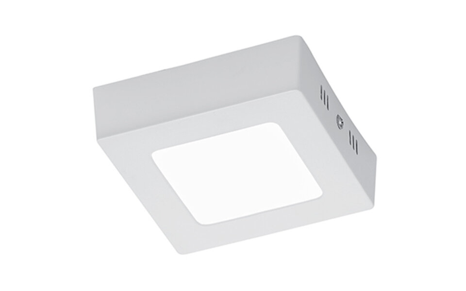 HLW LED LED Ceiling Light - Ceiling Lighting - Trion Zonin - 5W - Warm White 3000K - Square - Matte White - Aluminum
