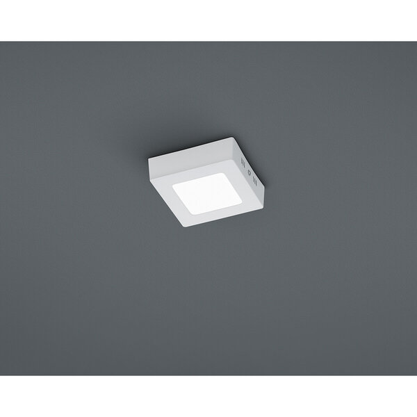 HLW LED LED Plafondlamp - Plafondverlichting - Trion Zonin - 5W - Warm Wit 3000K - Vierkant - Mat Wit - Aluminium HLW LED LED Plafondlamp - Plafondverlichting - Trion Zonin - 5W - Warm Wit 3000K - Vierkant - Mat Wit - Aluminium