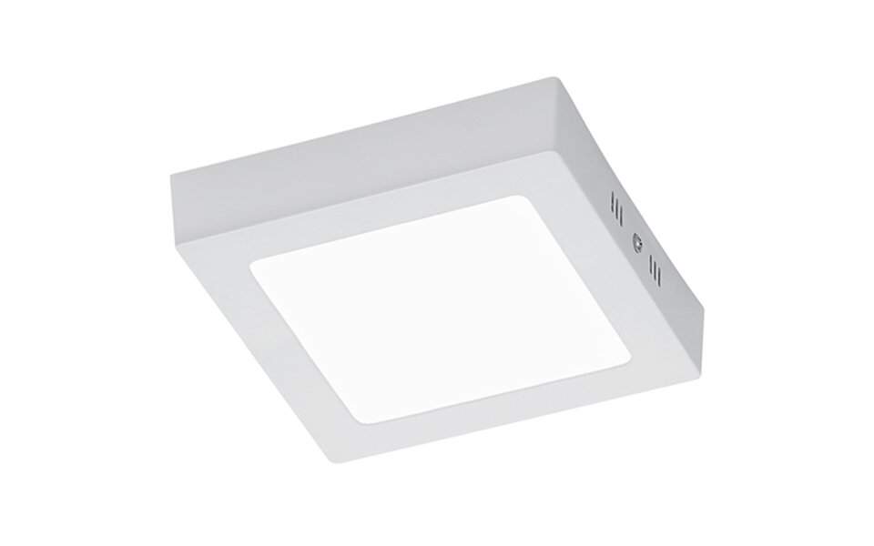 HLW LED LED Plafondlamp - Plafondverlichting - Trion Zonin - 12W - Warm Wit 3000K - Vierkant - Mat Wit - Aluminium