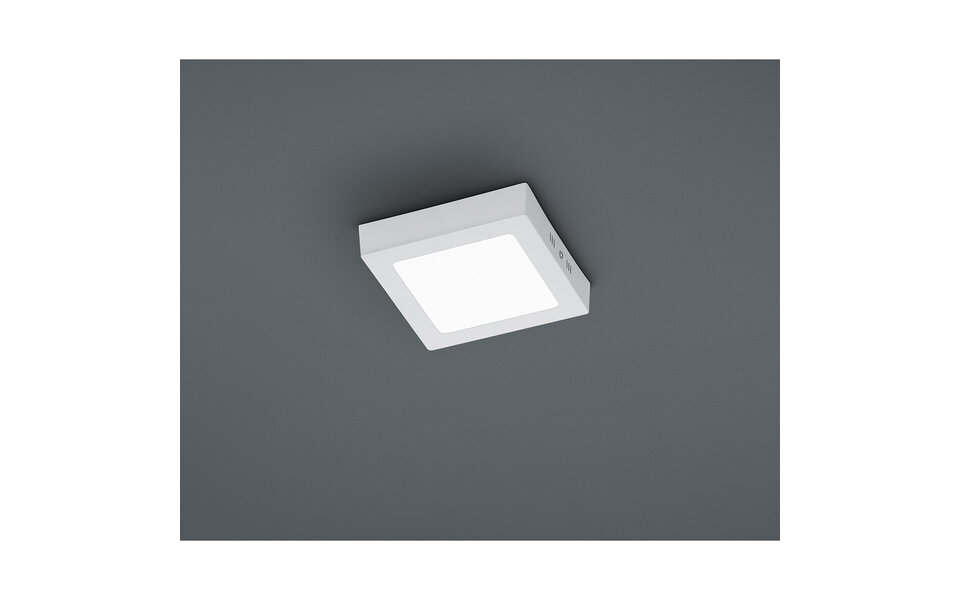 HLW LED LED Plafondlamp - Plafondverlichting - Trion Zonin - 12W - Warm Wit 3000K - Vierkant - Mat Wit - Aluminium