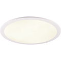 LED Ceiling Light - Ceiling Lighting - Trion Tiberon - 20W - Natural White 4000K - Round - Matt White - Plastic