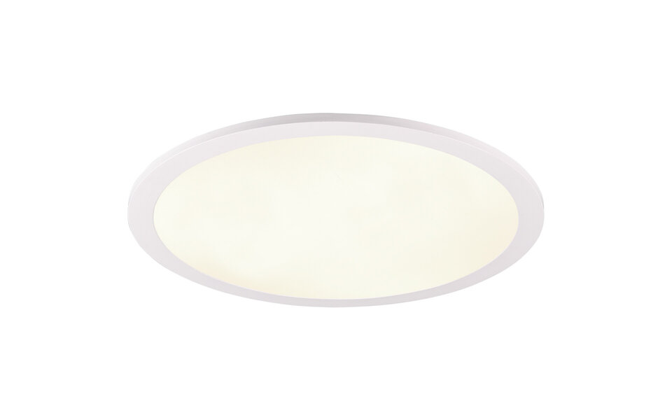 HLW LED LED Ceiling Light - Ceiling Lighting - Trion Tiberon - 20W - Natural White 4000K - Round - Matt White - Plastic