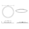 HLW LED LED Ceiling Light - Ceiling Lighting - Trion Tiberon - 20W - Natural White 4000K - Round - Matt White - Plastic