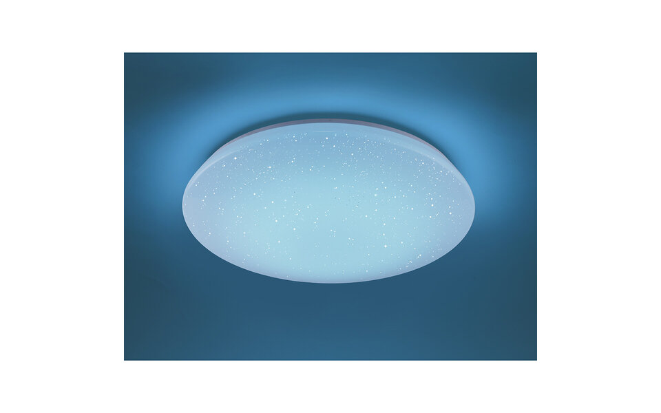 HLW LED LED Plafondlamp WiZ - Smart LED - Trion Nilon - 40W - Aanpasbare Kleur - Dimbaar - Afstandsbediening - Sterlicht - Rond - Mat Wit - Kunststof