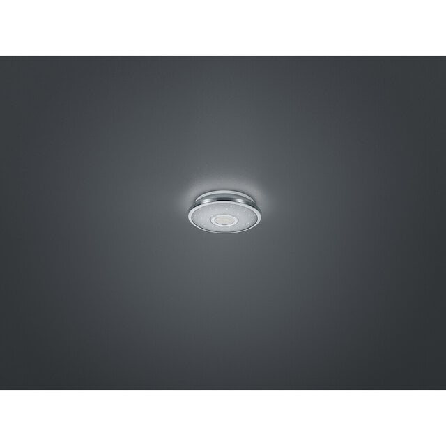 HLW LED LED Plafondlamp - Trion Osirina - 12W - Warm Wit 3000K - Dimbaar - Sterlicht - Rond - Glans Chroom - Kunststof
