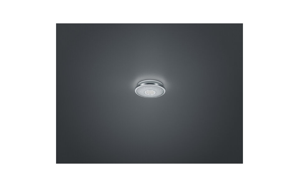 HLW LED LED Plafondlamp - Trion Osirina - 12W - Warm Wit 3000K - Dimbaar - Sterlicht - Rond - Glans Chroom - Kunststof