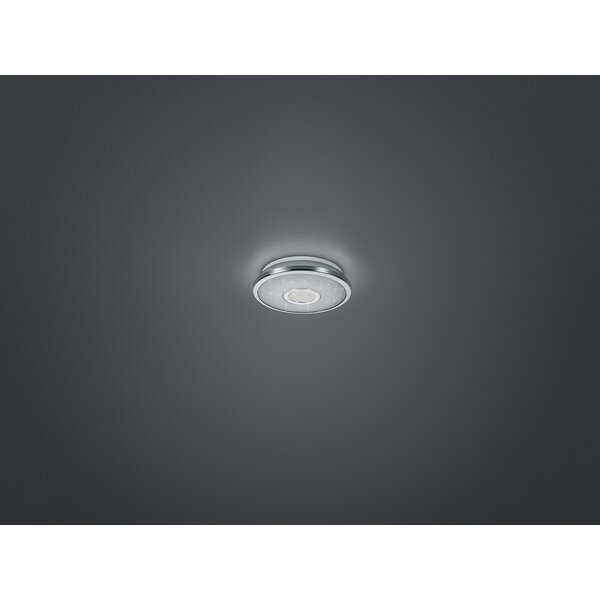 HLW LED LED Plafondlamp - Trion Osirina - 12W - Warm Wit 3000K - Dimbaar - Sterlicht - Rond - Glans Chroom - Kunststof HLW LED LED Plafondlamp - Trion Osirina - 12W - Warm Wit 3000K - Dimbaar - Sterlicht - Rond - Glans Chroom - Kunststof
