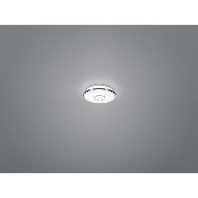 HLW LED LED Plafondlamp - Trion Osirina - 12W - Warm Wit 3000K - Dimbaar - Sterlicht - Rond - Glans Chroom - Kunststof