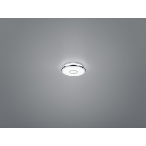 HLW LED LED Plafondlamp - Trion Osirina - 12W - Warm Wit 3000K - Dimbaar - Sterlicht - Rond - Glans Chroom - Kunststof HLW LED LED Plafondlamp - Trion Osirina - 12W - Warm Wit 3000K - Dimbaar - Sterlicht - Rond - Glans Chroom - Kunststof