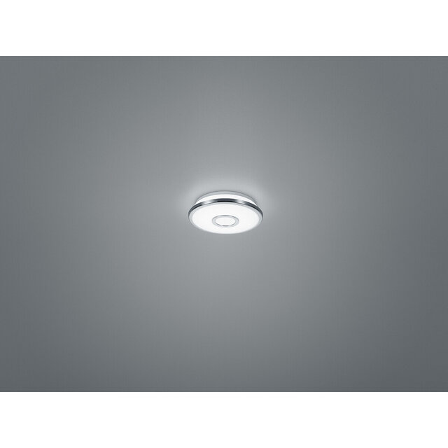 HLW LED LED Plafondlamp - Trion Osirina - 12W - Warm Wit 3000K - Dimbaar - Sterlicht - Rond - Glans Chroom - Kunststof