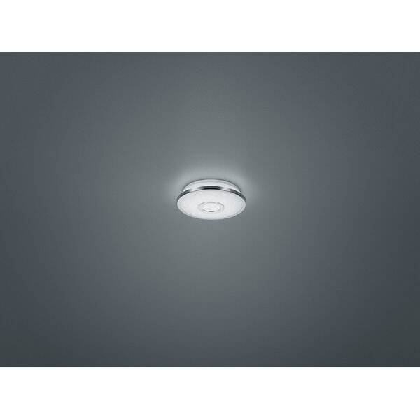 HLW LED LED Plafondlamp - Trion Osirina - 12W - Warm Wit 3000K - Dimbaar - Sterlicht - Rond - Glans Chroom - Kunststof HLW LED LED Plafondlamp - Trion Osirina - 12W - Warm Wit 3000K - Dimbaar - Sterlicht - Rond - Glans Chroom - Kunststof