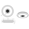 HLW LED LED Ceiling Lamp - Trion Osirina - 12W - Warm White 3000K - Dimmable - Star Light - Round - Gloss Chrome - Plastic