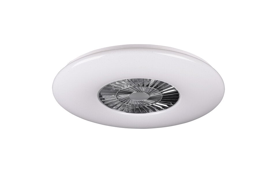 HLW LED LED Ceiling Light with Fan - Ceiling Fan - Trion Vison - 60W - Remote Control - Adjustable Color - Dimmable - Round - Matte Chrome - Plastic HLW LED LED Ceiling Light with Fan - Ceiling Fan - Trion Vison - 60W - Remote Control - Adjustable Color - Dimmable - Round - Matte Chrome - Plastic