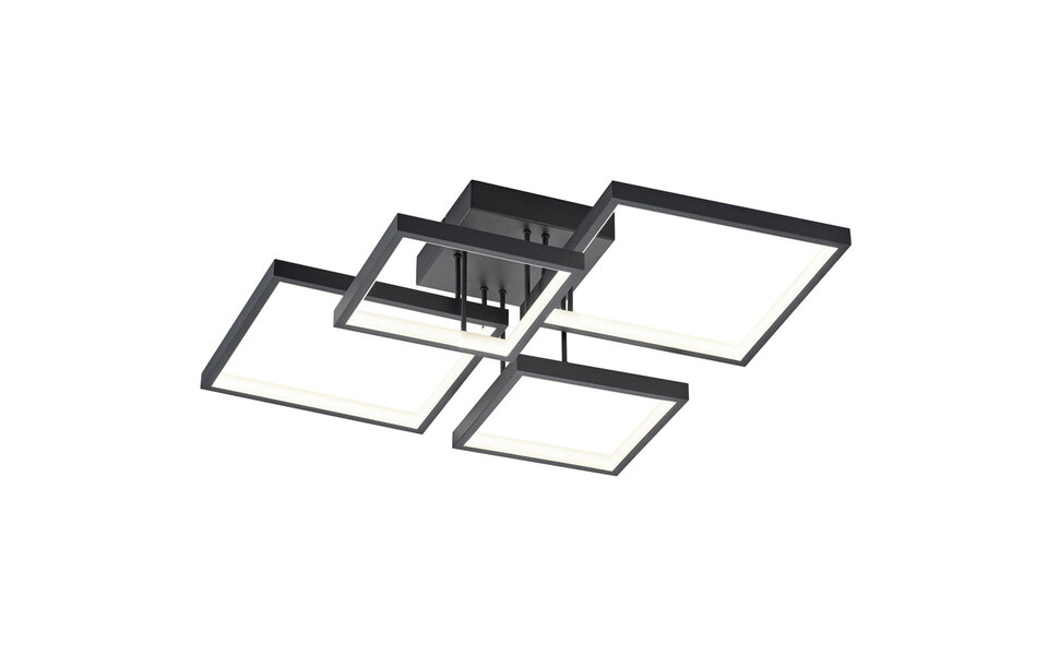 HLW LED LED Ceiling Light - Ceiling Lighting - Trion Soranto - 24W - Warm White 3000K - Dimmable - Square - Matte Black - Aluminum HLW LED LED Ceiling Light - Ceiling Lighting - Trion Soranto - 24W - Warm White 3000K - Dimmable - Square - Matte Black - Aluminum
