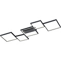 LED Ceiling Light - Ceiling Lighting - Trion Soranto - 34W - Warm White 3000K - Dimmable - Rectangular - Matte Black - Aluminum