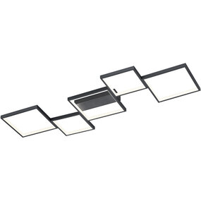 LED plafondlamp Soranto mat-zwart 34W 3400lm 1200x480 LED plafondlamp Soranto mat-zwart 34W 3400lm 1200x480