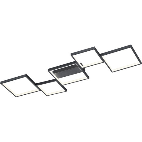 LED Plafondlamp - Plafondverlichting - Trion Soranto - 34W - Warm Wit 3000K - Dimbaar - Rechthoek - Mat Zwart - Aluminium LED Plafondlamp - Plafondverlichting - Trion Soranto - 34W - Warm Wit 3000K - Dimbaar - Rechthoek - Mat Zwart - Aluminium