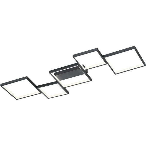 HLW LED LED Plafondlamp - Plafondverlichting - Trion Soranto - 34W - Warm Wit 3000K - Dimbaar - Rechthoek - Mat Zwart - Aluminium HLW LED LED Plafondlamp - Plafondverlichting - Trion Soranto - 34W - Warm Wit 3000K - Dimbaar - Rechthoek - Mat Zwart - Aluminium
