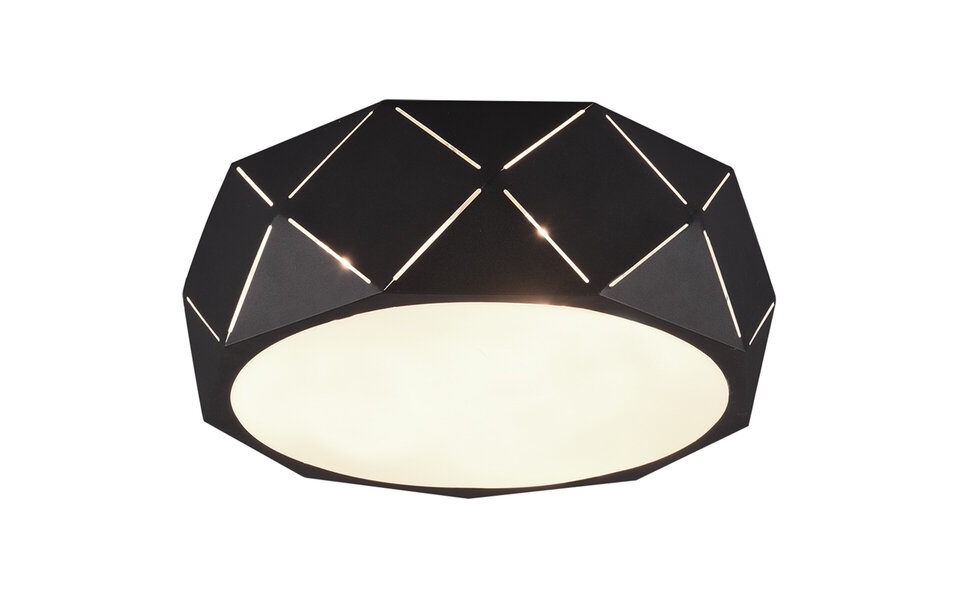 HLW LED LED Ceiling Lamp - Ceiling Lighting - Trion Zanda - E27 Fitting - 3-light - Round - Matte Black - Aluminum HLW LED LED Ceiling Lamp - Ceiling Lighting - Trion Zanda - E27 Fitting - 3-light - Round - Matte Black - Aluminum
