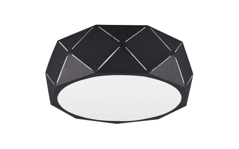 HLW LED LED Plafondlamp - Plafondverlichting - Trion Zanda - E27 Fitting - 3-lichts - Rond - Mat Zwart - Aluminium