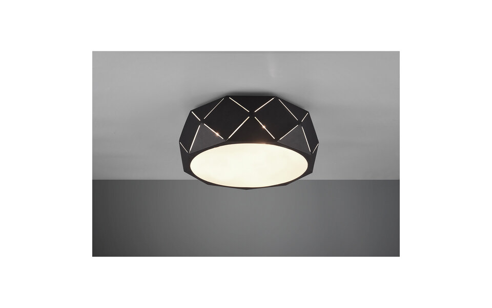 HLW LED LED Plafondlamp - Plafondverlichting - Trion Zanda - E27 Fitting - 3-lichts - Rond - Mat Zwart - Aluminium