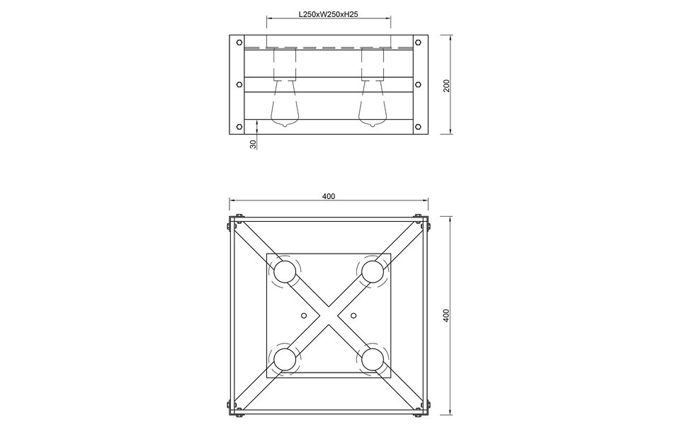 HLW LED LED Plafondlamp - Plafondverlichting - Trion Khon - E27 Fitting - Vierkant - Mat Nikkel - Aluminium