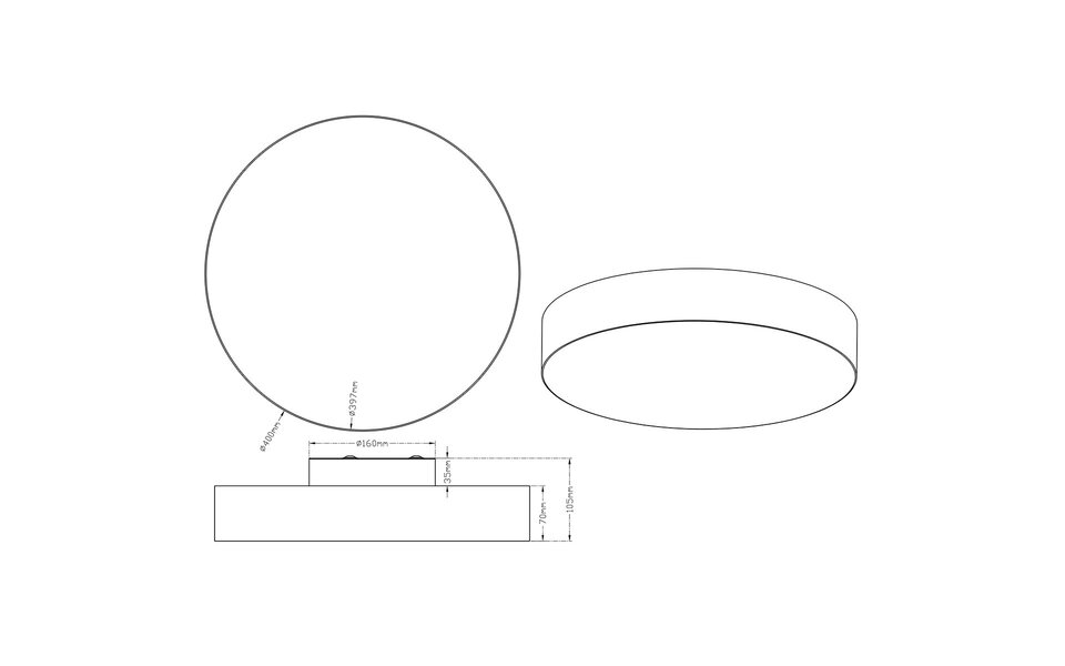 HLW LED LED Ceiling Lamp - Ceiling Lighting - Trion Lanago - 22W - Warm White 3000K - Dimmable - Round - Matte Gray - Aluminum